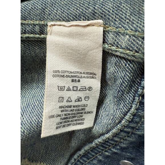 Free People Distressed Jean Jacket and Knit Hoodie Indie Wash size Small - Picture 8 of 9